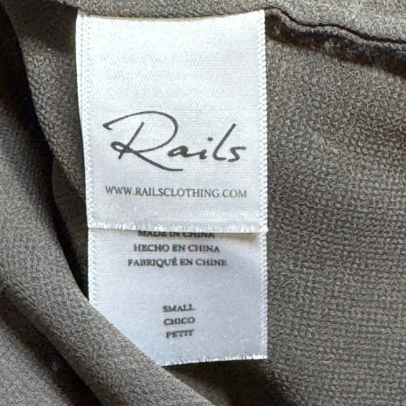 Rails Kiki Mini Dress Black Floral Tie Waist Ruffle Hem Prairie Cottagecore S - Picture 11 of 16